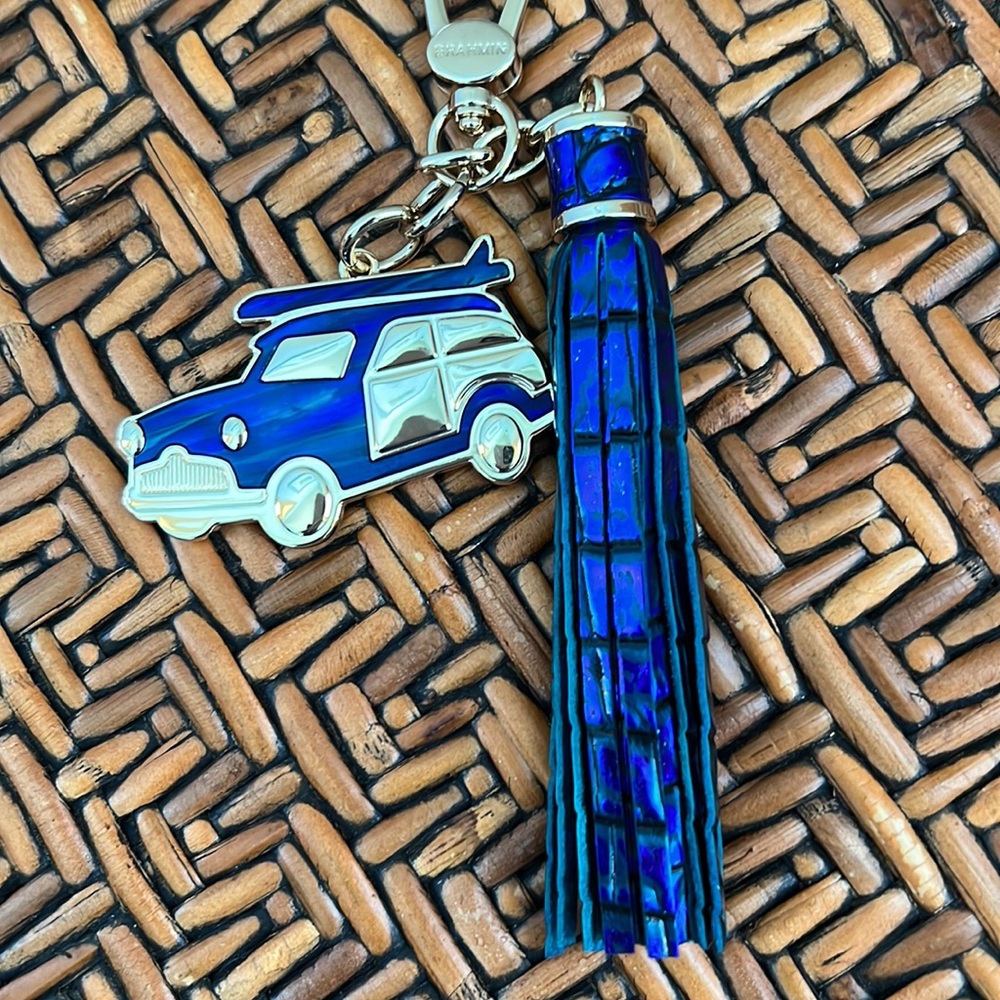 Brahmin Blue Copa Car Tassel - NWT